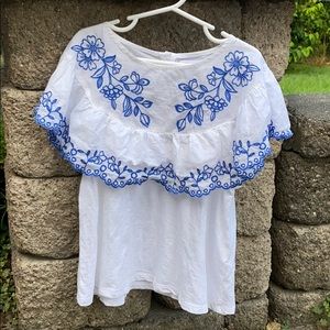 Kids Zara floral embroidered top